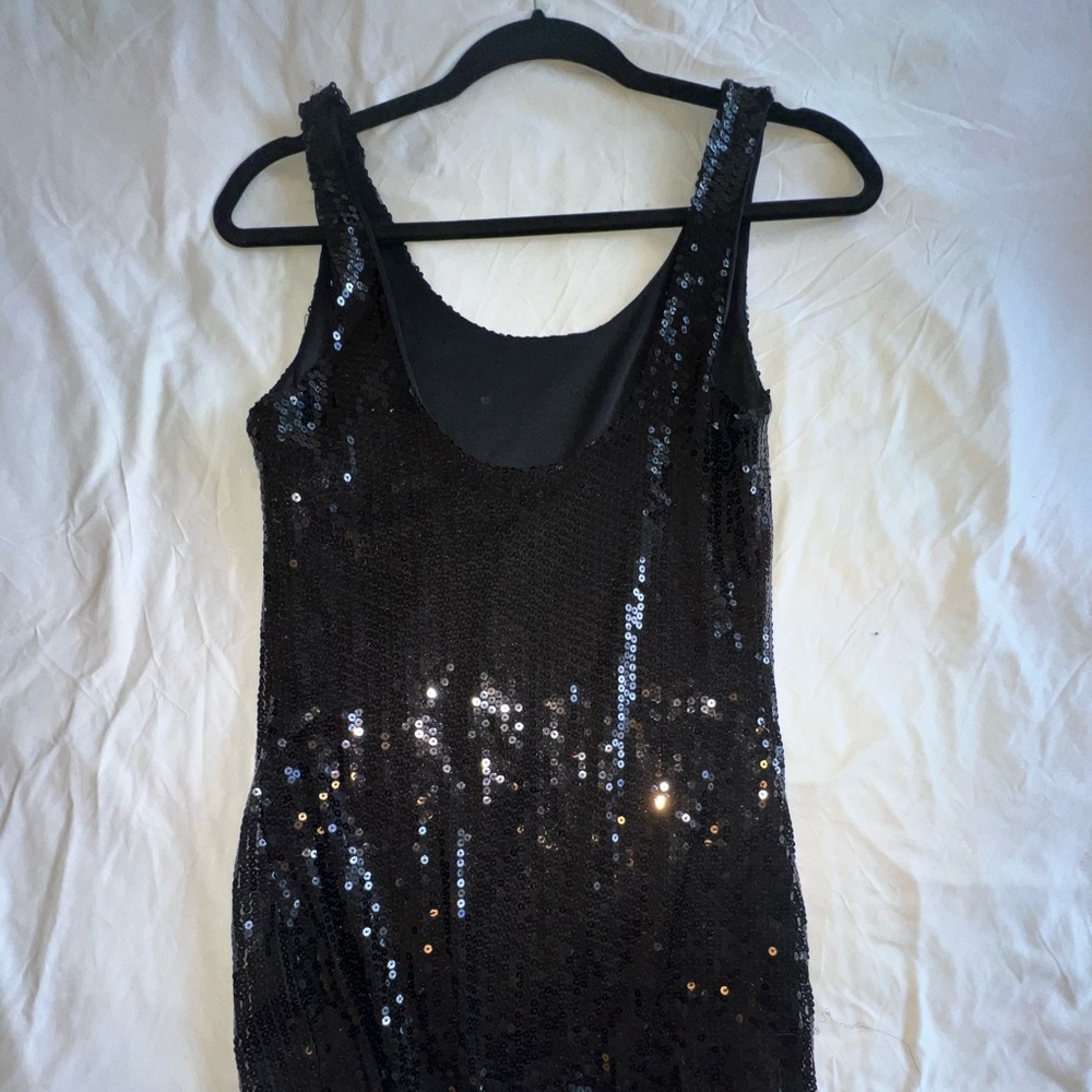 Black Sequin Minidress- Small
